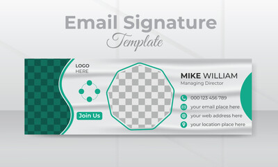 Corporate Company Identity professional email signature modern template design layout for all business. Personal business emailers minimalist personal web social media cover.