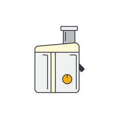 Juicer icon in color, isolated on white background 
