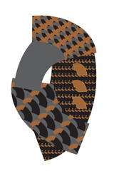 Abstract Decorative Element in muted colours