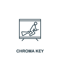 Chroma Key icon. Line simple Streaming icon for templates, web design and infographics