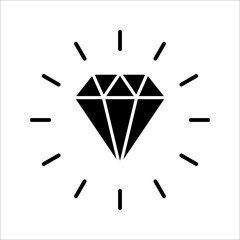 diamond line icon. linear style sign for mobile concept and web design. Symbol, logo illustration on white background.