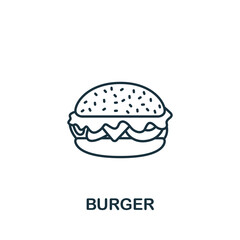 Burger icon. Line simple icon for templates, web design and infographics