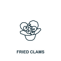 Fried Clams icon. Line simple icon for templates, web design and infographics