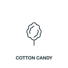 Cotton Candy icon. Line simple icon for templates, web design and infographics