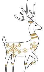 christmas deer with a card