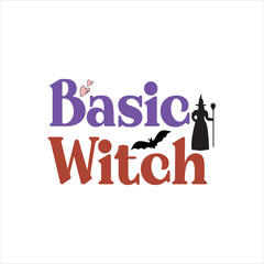 Halloween tshirt design- Basic witch