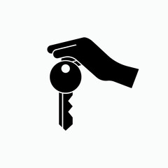 Taking Key Icon. Symbol - Vector.    