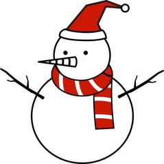 snowman with a broom