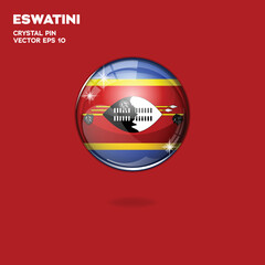 Eswatini Flag 3D Buttons