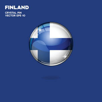 Finland Flag 3D Buttons