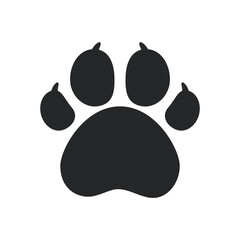 Dog and cat paw prints. A collection of dog footprints with claws. vector illustration.