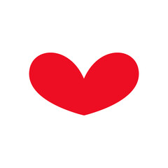 A set of beautiful red love heart shapes to decorate greeting cards on Valentine's Day.