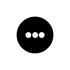 Fototapeta premium Icon Three white dots with black big circle png
