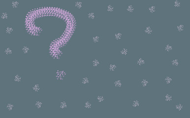 pink question mark on a green background. artistic background