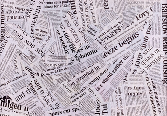 Handmade Newsprint Mixed Media Collage Artistic Abstract Background Texture 
