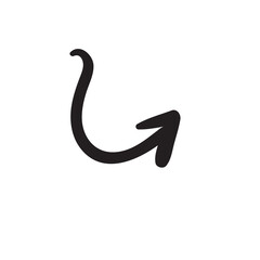 Free hand drawn line drawing arrow set design isolated on white background