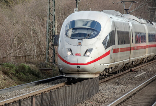 Aachen June 2019: The ICE on the way from Cologne to Aachen