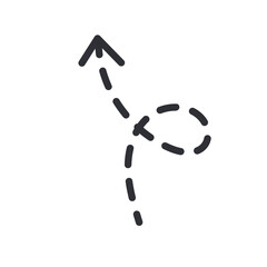 Free hand drawn line drawing arrow set design isolated on white background