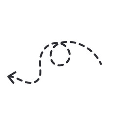 Fototapeta premium Free hand drawn line drawing arrow set design isolated on white background