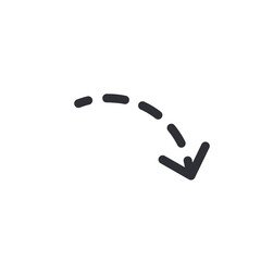 Free hand drawn line drawing arrow set design isolated on white background