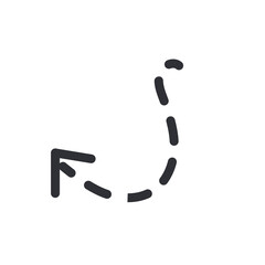 Free hand drawn line drawing arrow set design isolated on white background