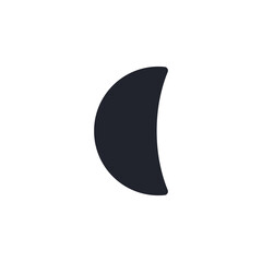 Moon phases icon. Lunar eclipse vector The shadow of the world obscures the moon.