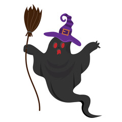 Halloween black Ghost element design