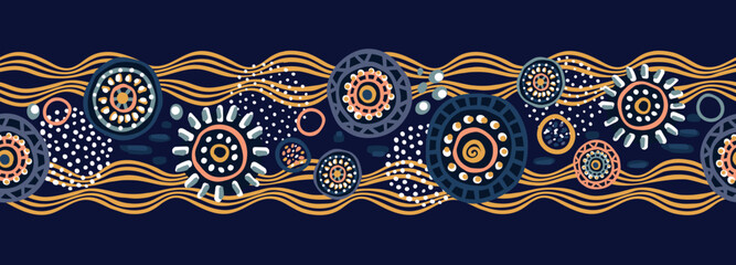 Hand drawn abstract seamless pattern, ethnic background, simple style - great for textiles, banners, wallpapers, wrapping - vector design © TALVA