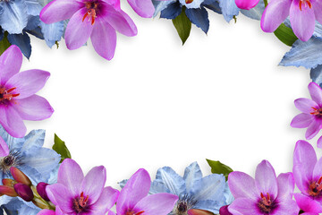 Obraz na płótnie Canvas Flower border Frame Background, Flower Background, Floral Frame Background.