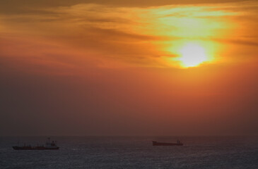 Fototapeta na wymiar Sunset in Vung Tau. Vietnam