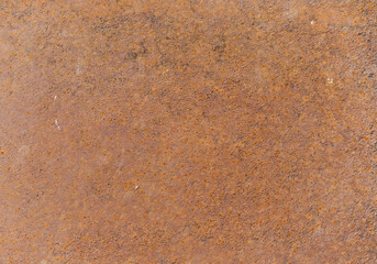 Rust surface. Close-up of rust on an old metal sheet. The texture of rust and oxidized metal. Old...