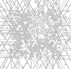 Fototapeta premium Abstract geometric black and white vector pattern