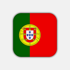 Portugal flag, official colors. Vector illustration.