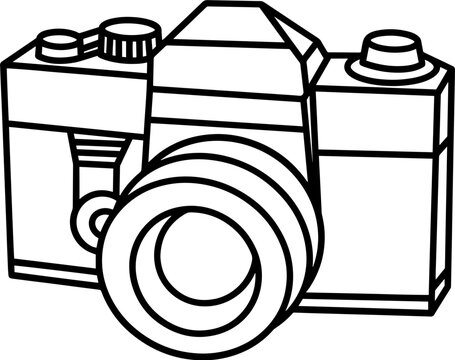 recommend clip art: camera line drawing