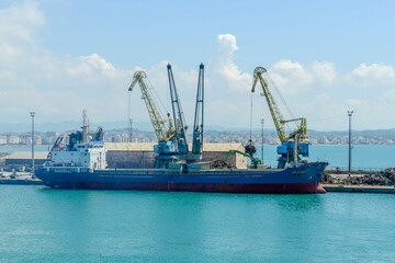 Fototapeta premium View at the port of Durres on Albania