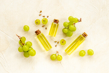 Skin care organic cosmetic - grape seed oil with grapes berries