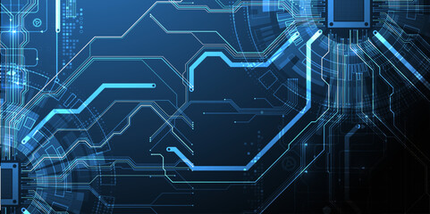 Abstract background on technological and scientific topics. CPU concept. Vector format.