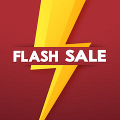 Flash sale banner design. Flash sale poster.