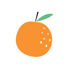 Orange slie vector. Bright vector set of colorful slice and whole of juicy orange. Fresh cartoon oranges on white background.