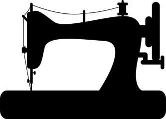 retro sewing machine silhouette