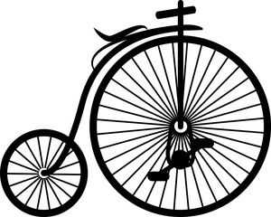 vintage bicycle silhouette