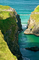 Carrick a rede Rope Bridge, County Antrim, Northern Ireland. Near Bushmills, Ballintoy and...