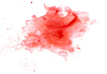 Blood Splatter Smear Stain Overlay Isolated on White Background
