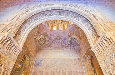 Outstanding Abencerrajes Hall, Nasrid Palace, Alhambra, Granada, Spain