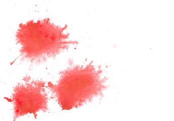 Blood Splatter Smear Stain Overlay Isolated on White Background
