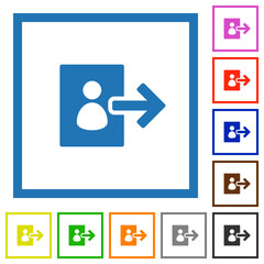 User logout solid flat framed icons