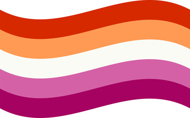 Lesbian Pride Wavy Flag Human rights LGBTQ+ symbol 