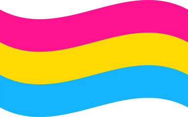Pansexual Pride Wavy Flag Human rights LGBTQ+ symbol 