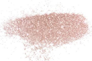 Fototapeta na wymiar Pink glitter sparkles on white background