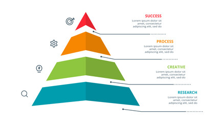 Creative concept for infographic with 4 steps, options, parts or processes. Business data visualization.